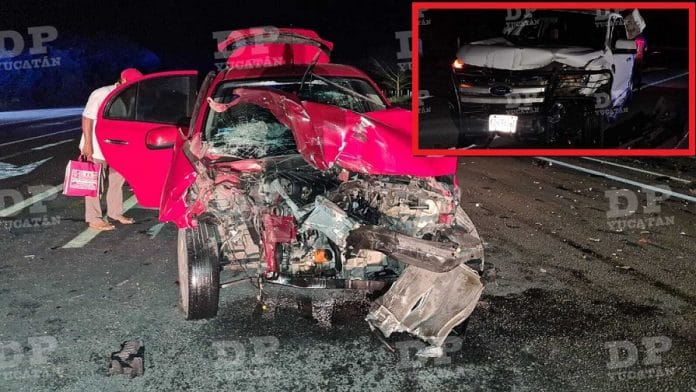 Hubo niños implicados en el encontronado en el entronque de Kinchil con Tetiz pero afortunadamente nadie salió herido de gravedad.