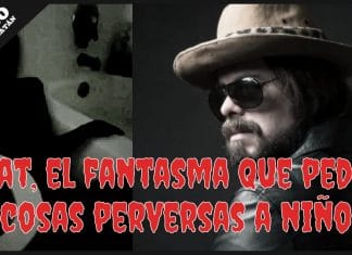 Enigmas: Fantasma ¿pederasta? A la izquierda, la foto que el niño tomó, en donde se observa la silueta de una "persona" junto a la tina. A la derecha, el youtuber Dross.