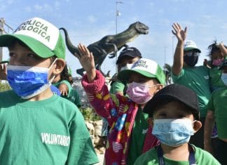 Niños voluntarios de la Policía Ecológica de Progreso recorren “Sendero Jurásico”