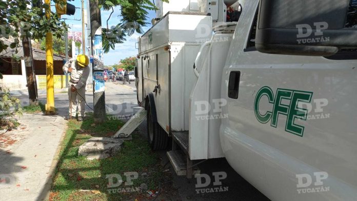 No hay energía eléctrica en la avenida Canek, desde Circuito Colonias hasta el mal llamado Malecón de Pensiones,.