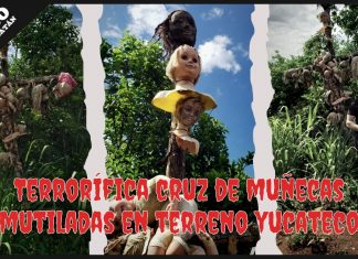 Enigmas: Terrorífica cruz hecha de muñecas mutiladas asombra en Yucatán