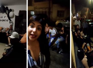 Se viraliza por celebrar con fiestón su primer divorcio (video)