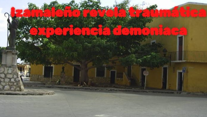 En este sitio se sentó la persona en Izamal y fue cuando de pronto sintió el “lengüetazo” del diablo.