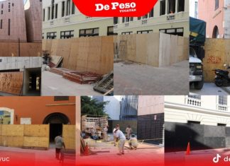 Protegen edificios históricos previo a la Marcha del 8M