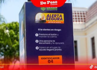 Instalan décimo botón ‘Alerta Segura’ en Mérida, ahora en Portal de Granos