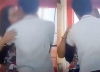Maestra y alumno de Telesecundaria se besan en la boca frente a la clase (VIDEO)