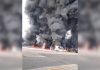 Impresionante choque múltiple y explosión en caseta (VIDEOS)