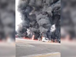 Impresionante choque múltiple y explosión en caseta (VIDEOS)