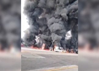 Impresionante choque múltiple y explosión en caseta (VIDEOS)