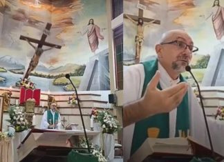 Fallece sacerdote al caerle encima una cruz mientras daba misa
